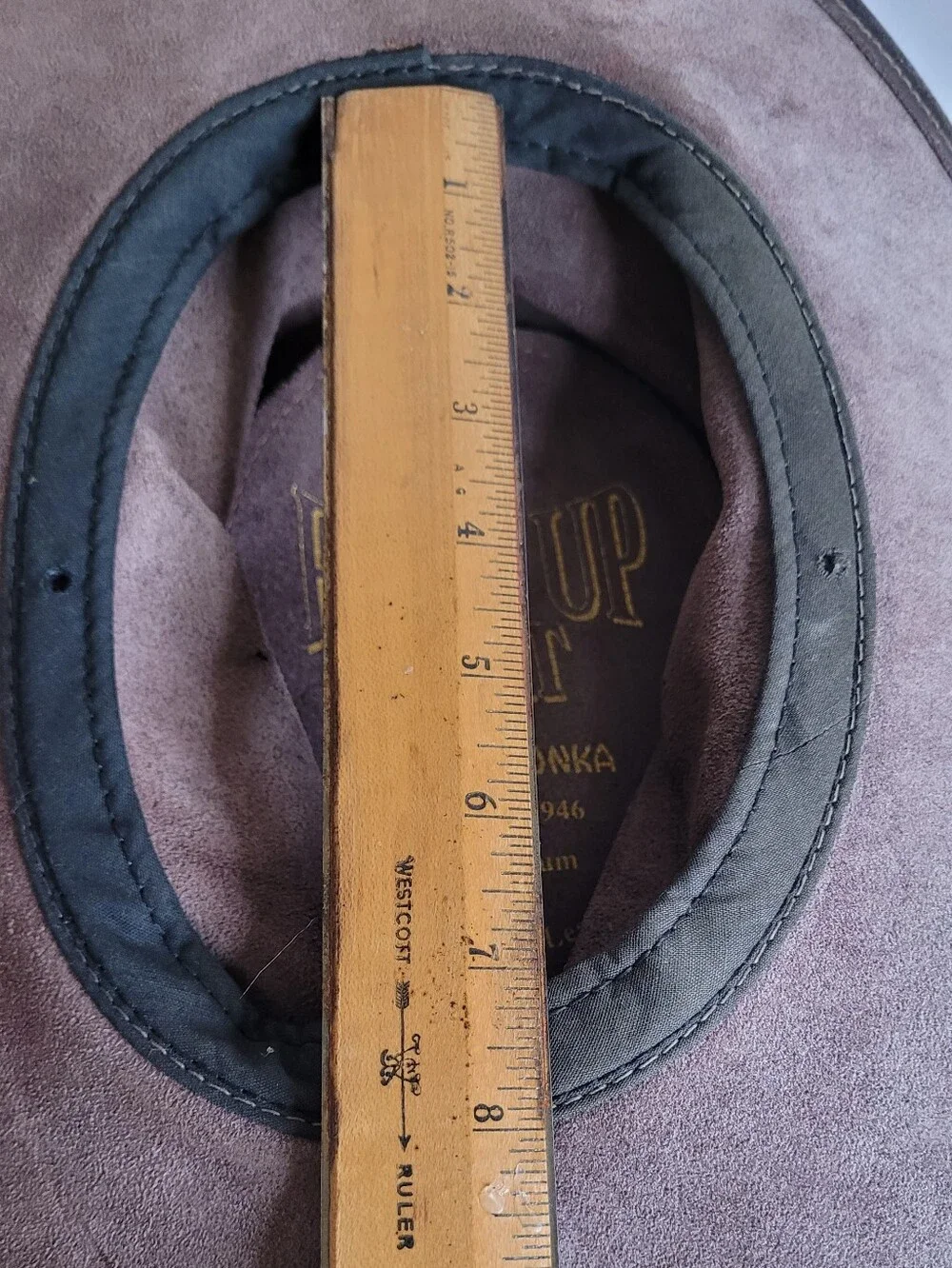 Minnetonka Brown Leather Fold Up Hat